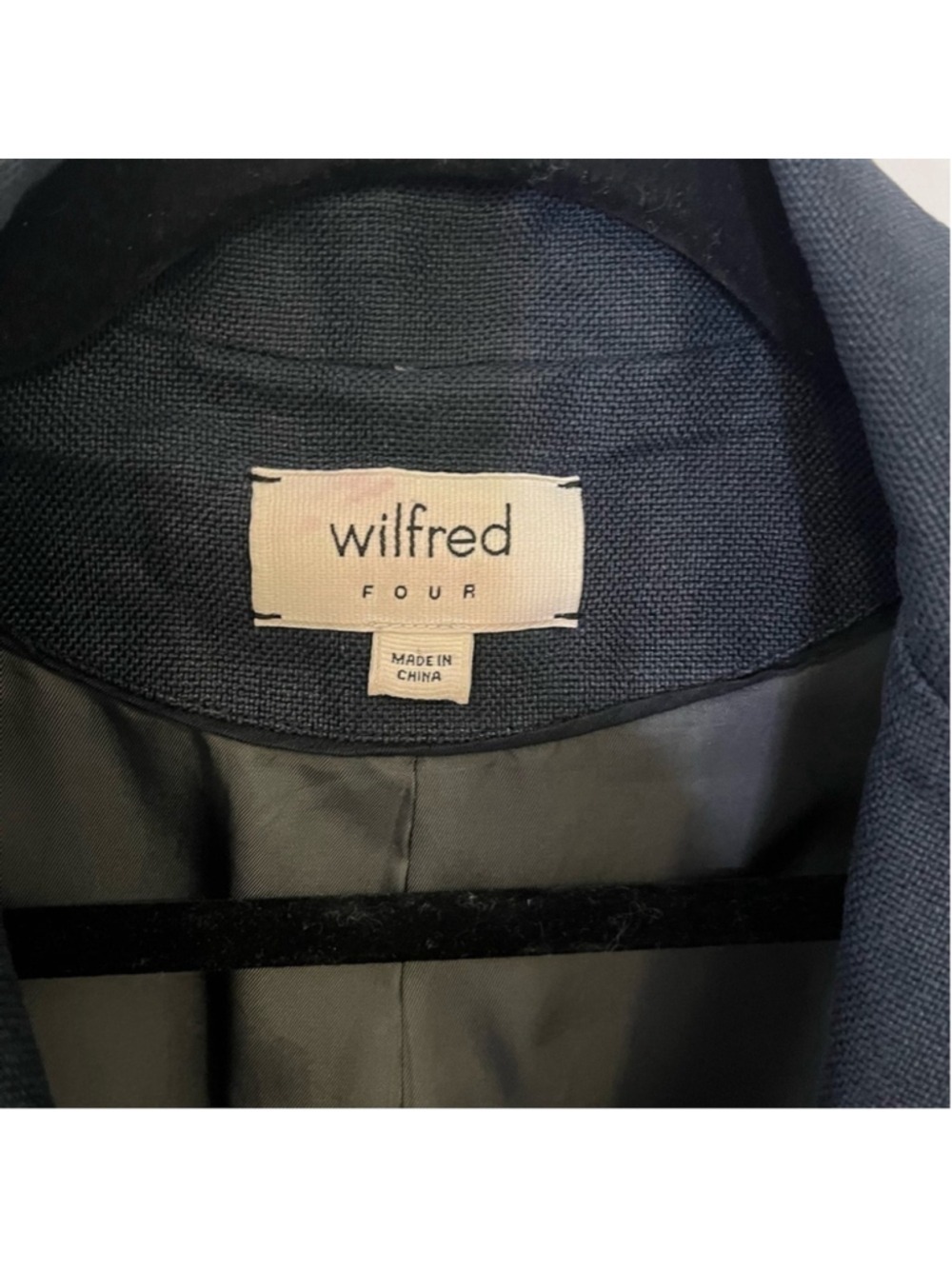 ARITZIA Wilfred Linen Blazer, Relaxed Fit, Dark Teal Blue, Size 4 - Picture 9 of 16